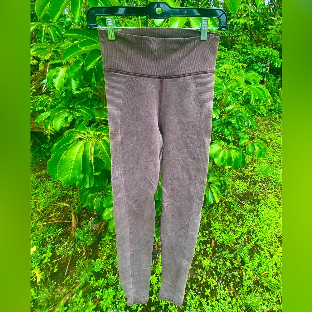 Brown Ribbed Aerie Offline Leggings